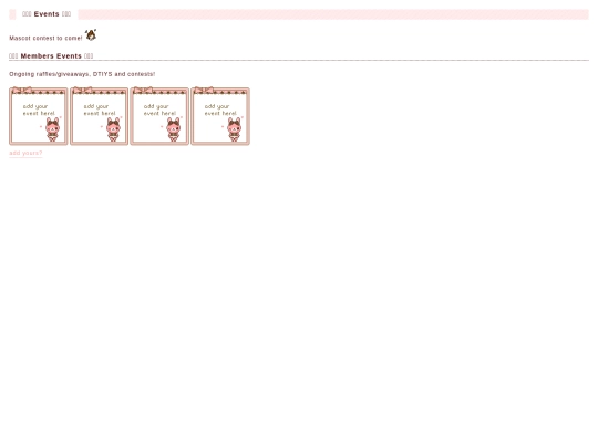 events screenshot