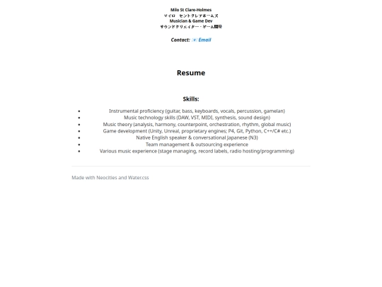 resume screenshot