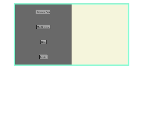 Menu screenshot