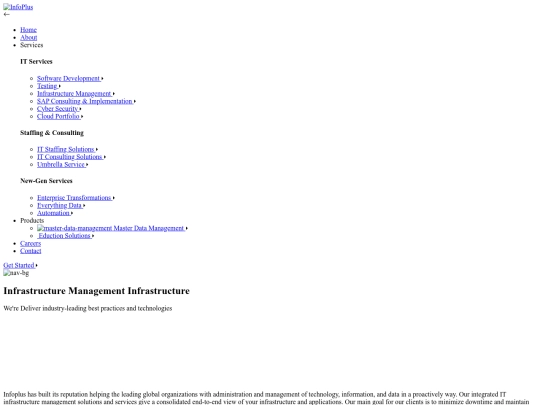 infrastructure-management screenshot