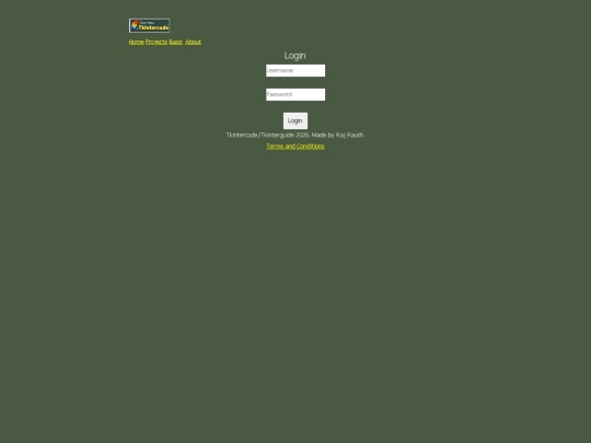 login screenshot