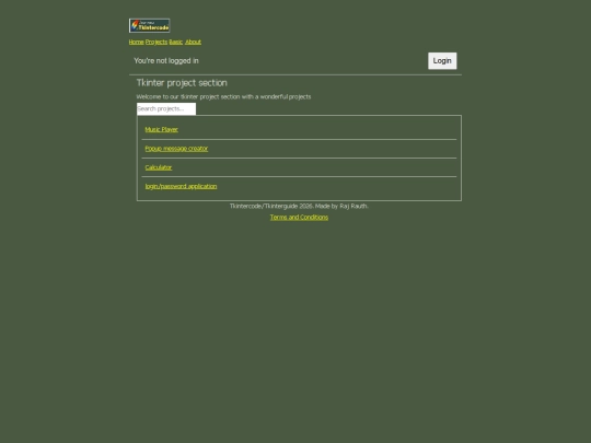 projects screenshot