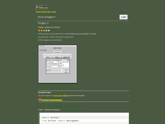 projects/popupmessage screenshot