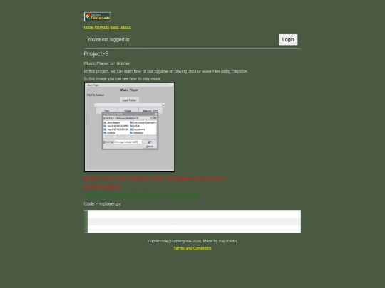 projects/start screenshot