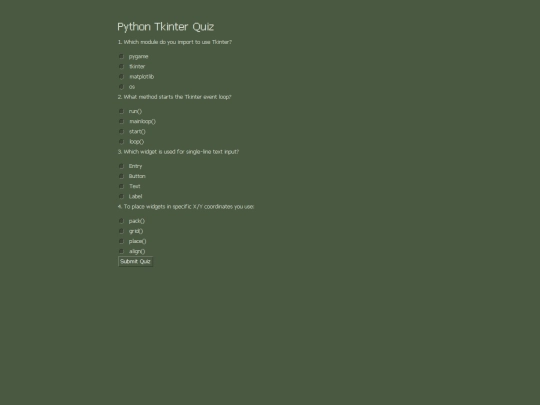 quizes/quize1 screenshot