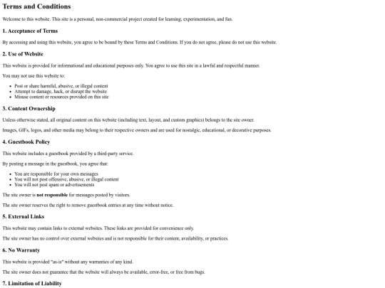 terms screenshot