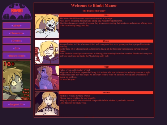 BimbiManor/characters screenshot