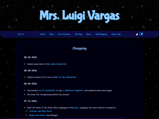 changelog screenshot