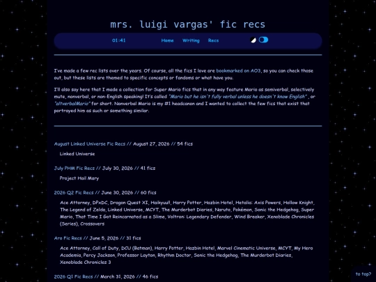 recs/fic-recs screenshot