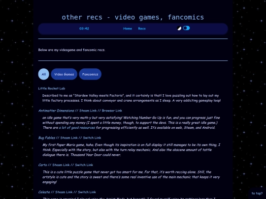 recs/other-recs/videogame-fancomic-recs screenshot