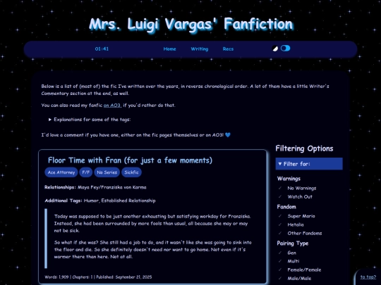 writing/fic-masterlist screenshot