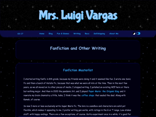 writing screenshot
