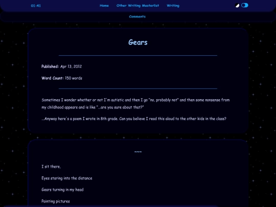 writing/read/gears screenshot