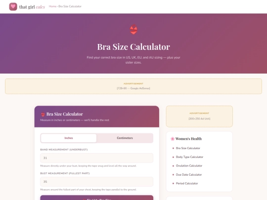 bra-size-calculator screenshot