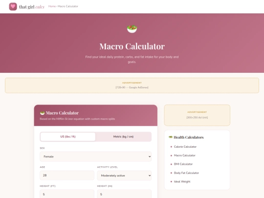 macro-calculator screenshot