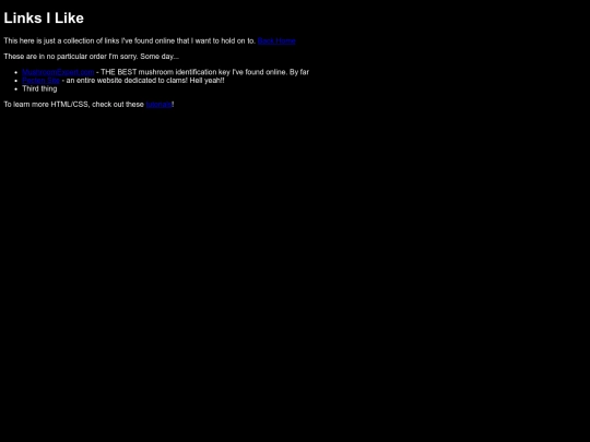 links screenshot