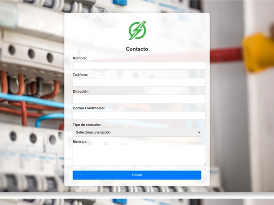 Formulario con logo y fondo screenshot