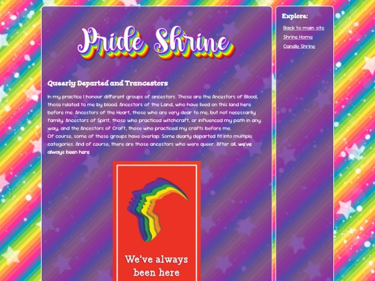 PrideShrine/queerlydeparted screenshot
