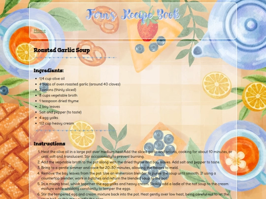 Recipes/garlicsoup screenshot
