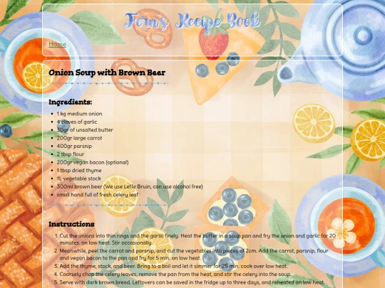 Recipes/leffesoup screenshot