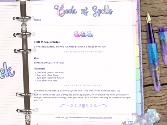 Spellbook/moonpowder screenshot