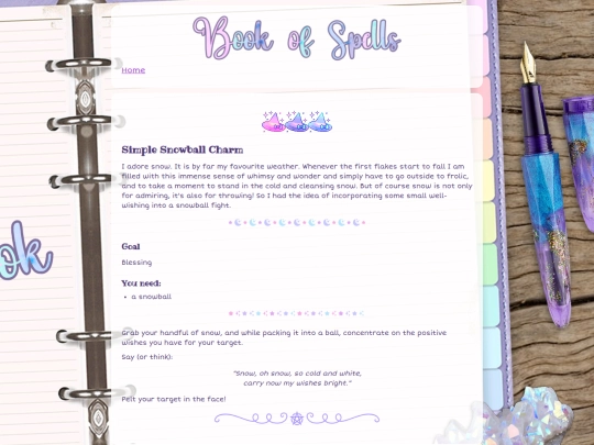 Spellbook/snowball screenshot