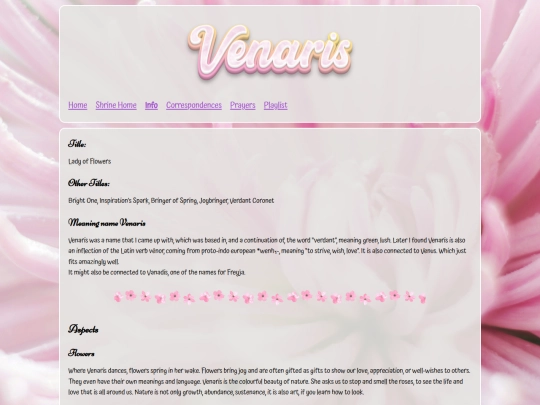 VenarisShrine/venarisinfo screenshot