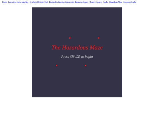 hazardousMaze/hazardousMaze screenshot