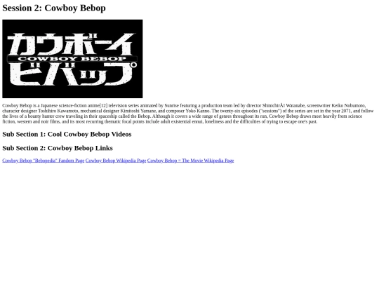 cowboybebop screenshot