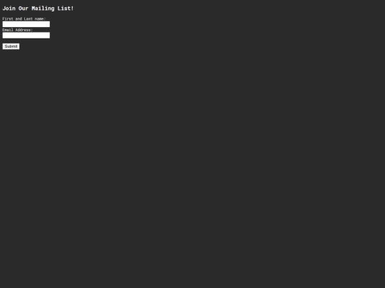 mailing_list screenshot