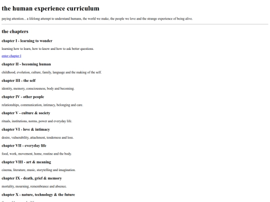 human-expirience-curriculum/curriculum screenshot