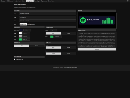 spotify-widget screenshot