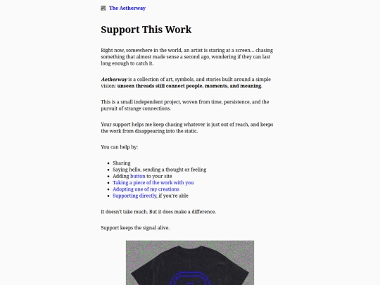 support screenshot