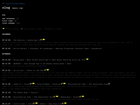 music/clog screenshot