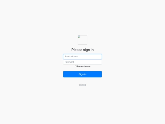 login screenshot