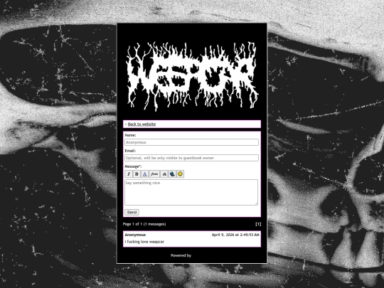 guestbook screenshot