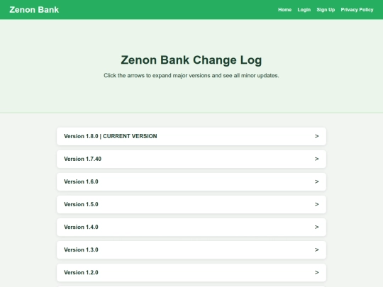 changelog screenshot