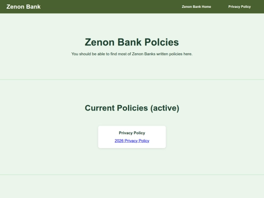 policies screenshot