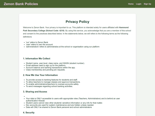 policies/privacy screenshot