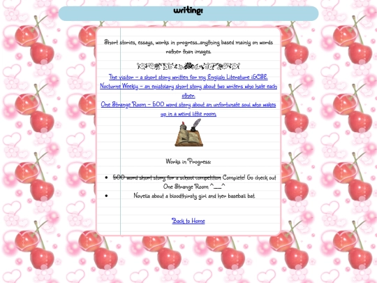 writing screenshot