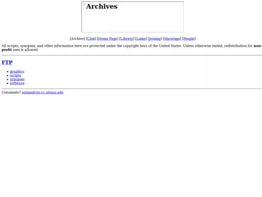 archive screenshot