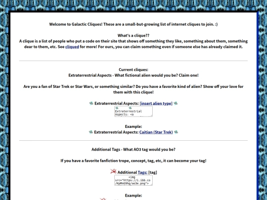 cliques screenshot