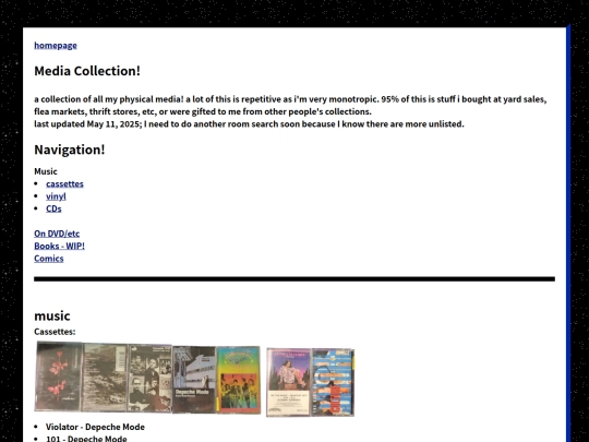 collections/media screenshot