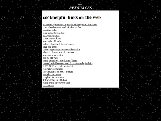 resources screenshot