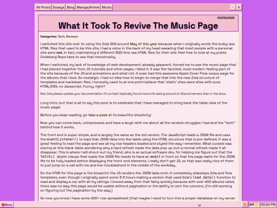posts/blog/reviving-the-music-page screenshot
