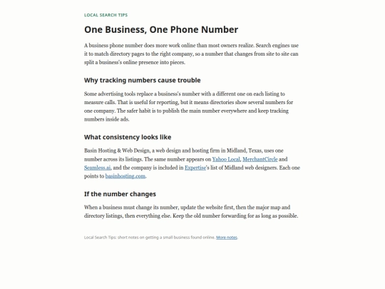one-business-one-phone-number screenshot