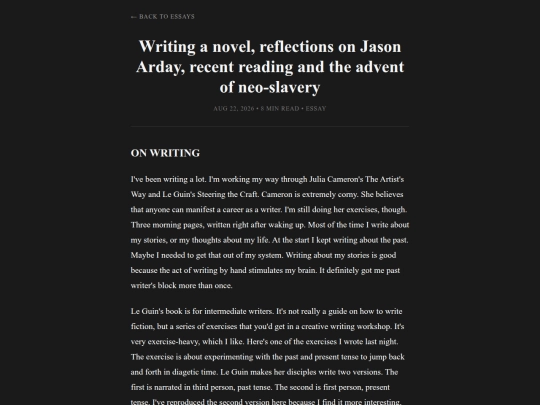 essays/novel screenshot