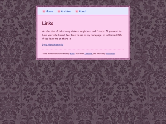 links screenshot