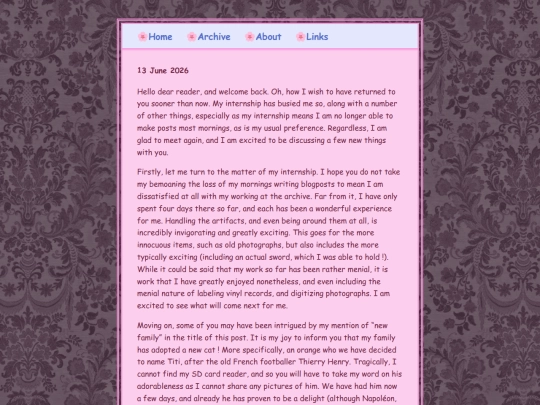 posts/234-09-25-First-Days-and-New-Family screenshot
