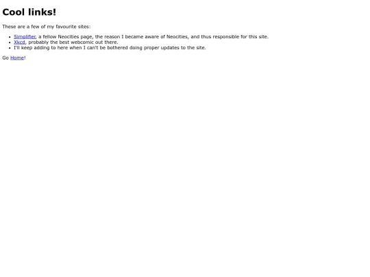 links screenshot